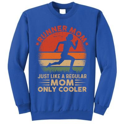 Runner Mom Marathon Race Track And Field Mothers Day Gift Tall Sweatshirt