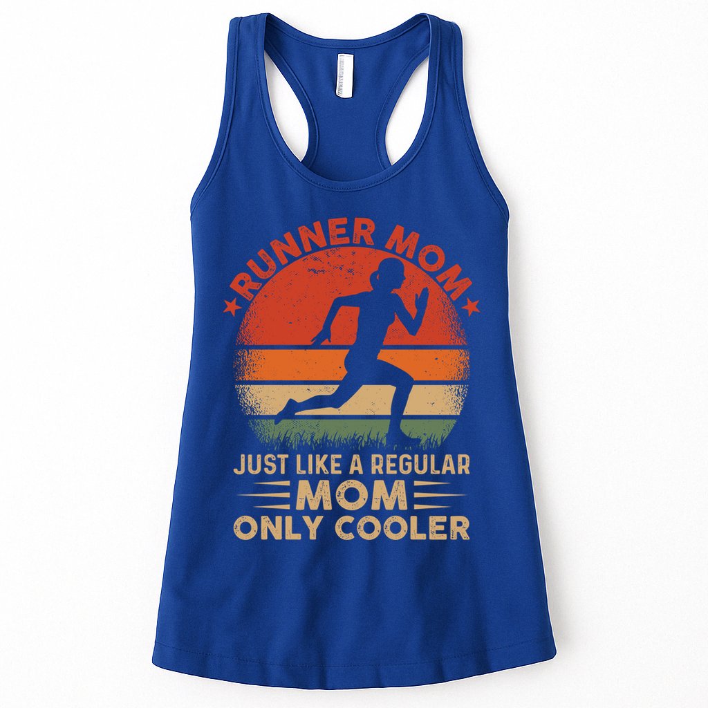 Runner Mom Marathon Race Track And Field Mothers Day Gift Womens Tank Top
