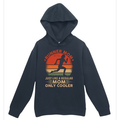 Runner Mom Marathon Race Track And Field Mothers Day Gift Urban Pullover Hoodie