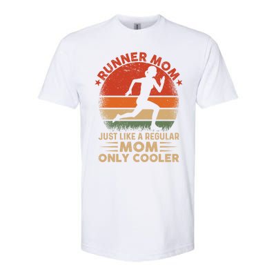 Runner Mom Marathon Race Track And Field Mothers Day Gift Softstyle CVC T-Shirt