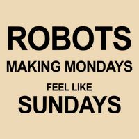 Robots Making Mondays Feel Like Sundays Drawstring Bag