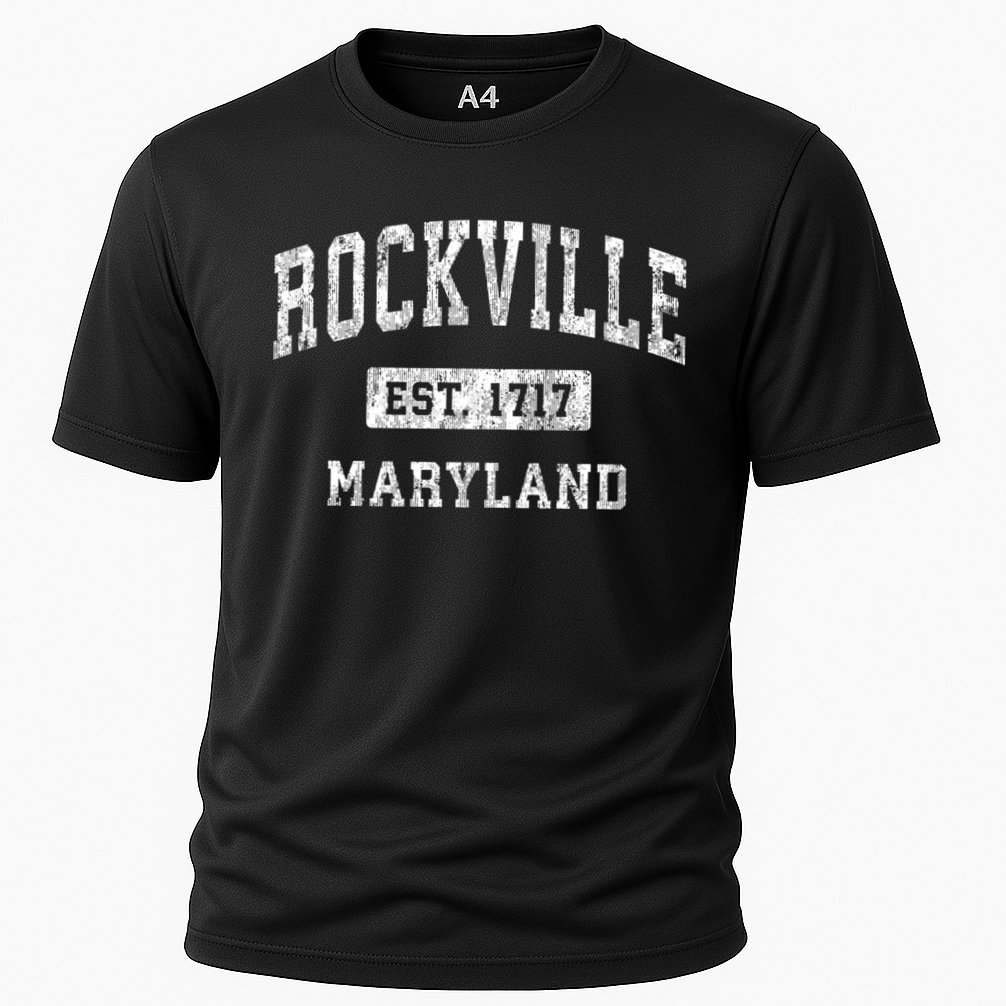 Rockville Maryland Md Vintage Established Sports Design Cooling Performance Crew T-Shirt