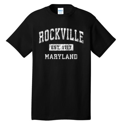 Rockville Maryland Md Vintage Established Sports Design Tall T-Shirt