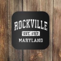 Rockville Maryland Md Vintage Established Sports Design Coaster