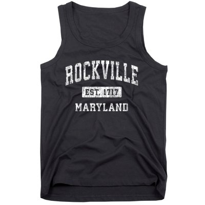 Rockville Maryland Md Vintage Established Sports Design Tank Top