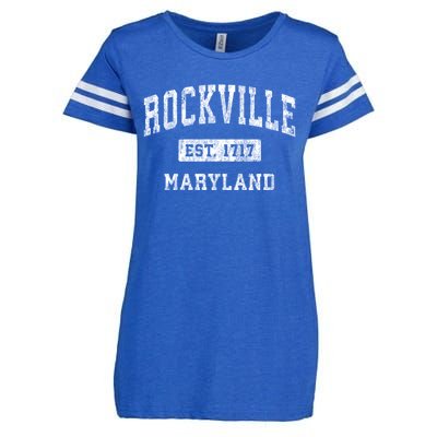 Rockville Maryland Md Vintage Established Sports Design Enza Ladies Jersey Football T-Shirt