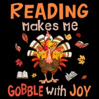 Reading Makes Me Gobble With Joy Funny Turkey Reading Book Gift Impact Tech Backpack