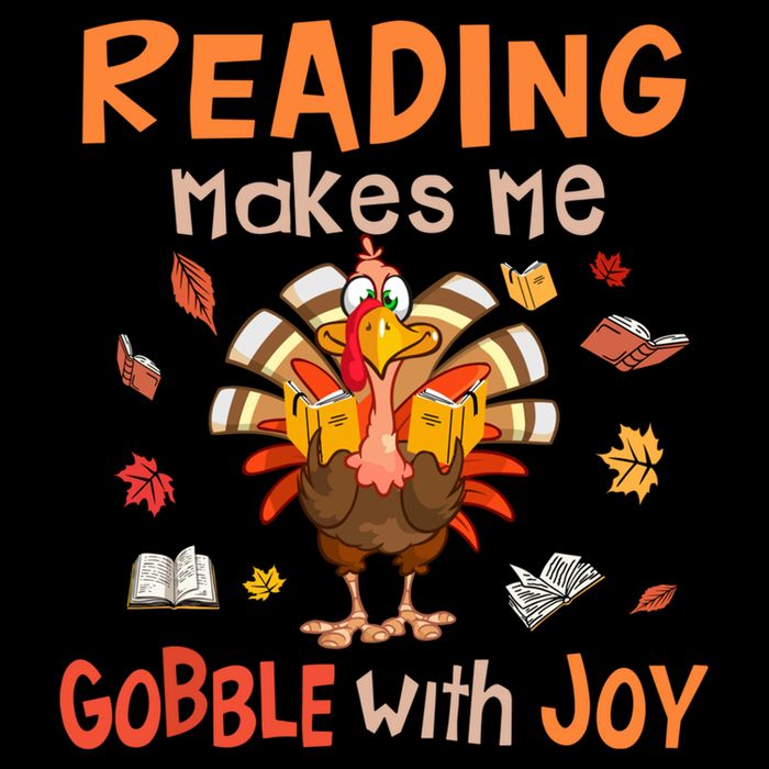 Reading Makes Me Gobble With Joy Funny Turkey Reading Book Gift Impact Tech Backpack