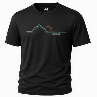 Retro Mountains Moab Utah Summer Hiking Performance Shirt