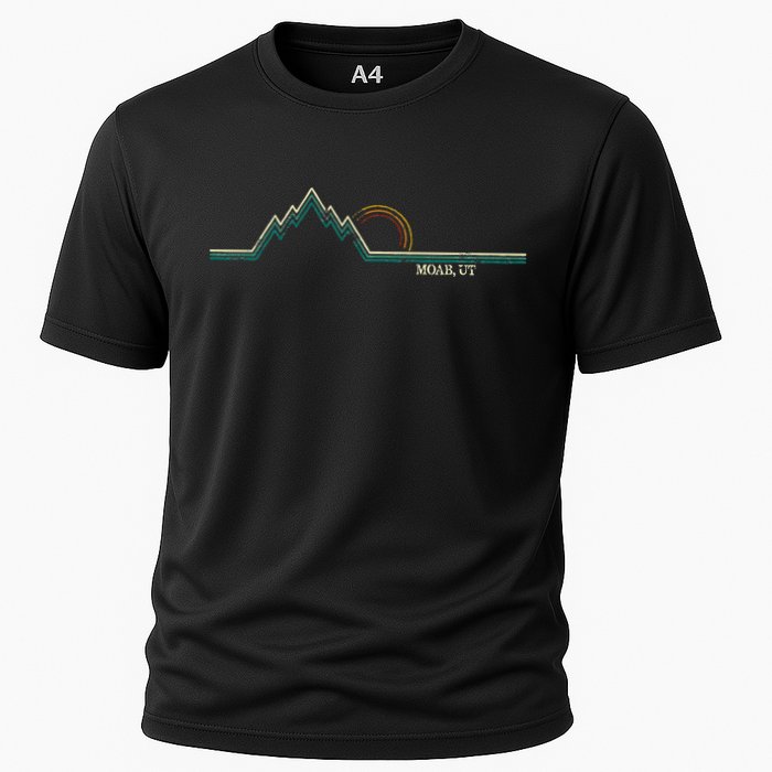 Retro Mountains Moab Utah Summer Hiking Cooling Performance Crew T-Shirt