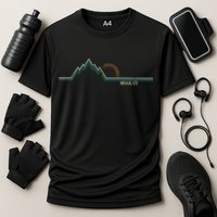 Retro Mountains Moab Utah Summer Hiking Cooling Performance Crew T-Shirt