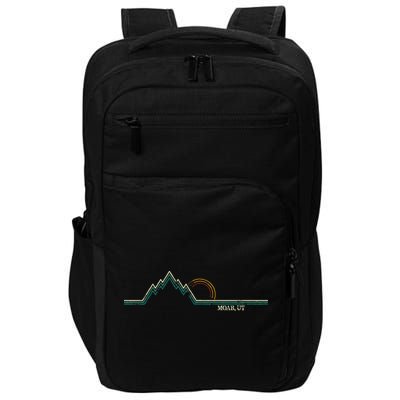Retro Mountains Moab Utah Summer Hiking Impact Tech Backpack