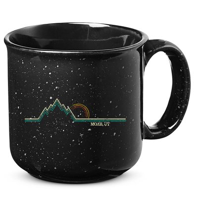 Retro Mountains Moab Utah Summer Hiking 15oz Campfire Ceramic Mug
