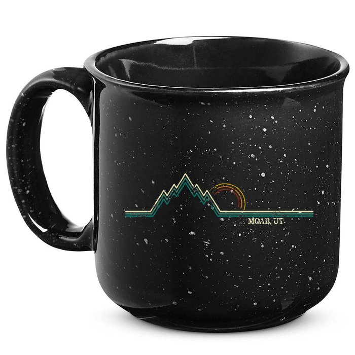 Retro Mountains Moab Utah Summer Hiking 15oz Campfire Ceramic Mug