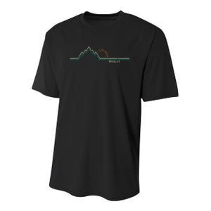 Retro Mountains Moab Utah Summer Hiking Youth Performance Sprint T-Shirt