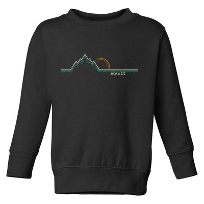 Retro Mountains Moab Utah Summer Hiking Toddler Sweatshirt