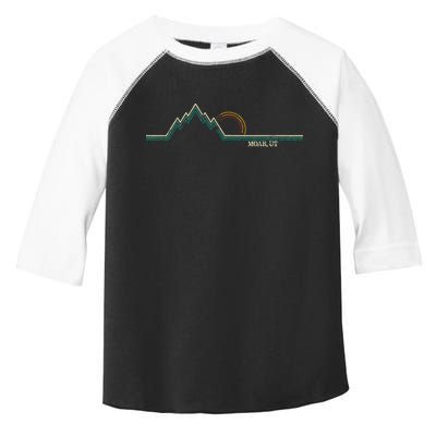 Retro Mountains Moab Utah Summer Hiking Toddler Fine Jersey T-Shirt