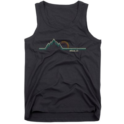 Retro Mountains Moab Utah Summer Hiking Tank Top