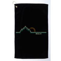 Retro Mountains Moab Utah Summer Hiking Golf Towel