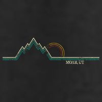 Retro Mountains Moab Utah Summer Hiking Golf Towel