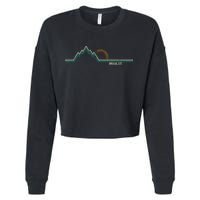 Retro Mountains Moab Utah Summer Hiking Cropped Pullover Crew