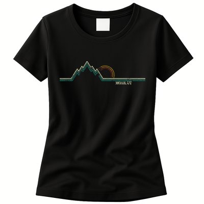 Retro Mountains Moab Utah Summer Hiking Womens T-Shirt