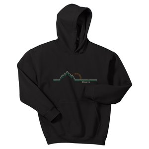 Retro Mountains Moab Utah Summer Hiking Kids Hoodie