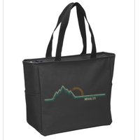 Retro Mountains Moab Utah Summer Hiking Zip Tote Bag