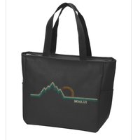 Retro Mountains Moab Utah Summer Hiking Zip Tote Bag