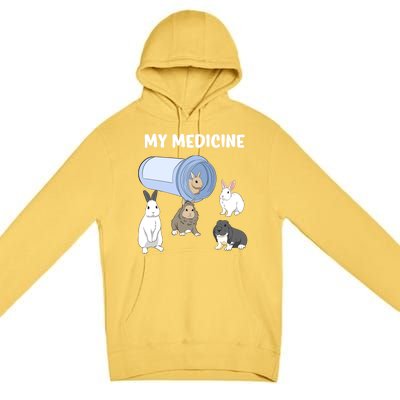 Rabbit My Medicine Bunny My Medicine Great Gift Premium Pullover Hoodie