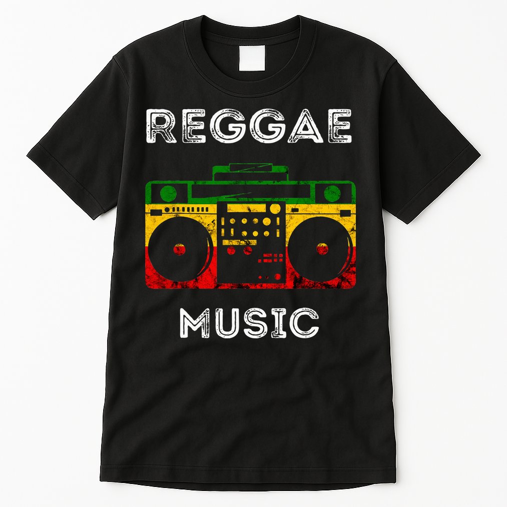 Reggae Music Musicbox Boombox Rastafari Roots Rasta Reggae Tall T-Shirt