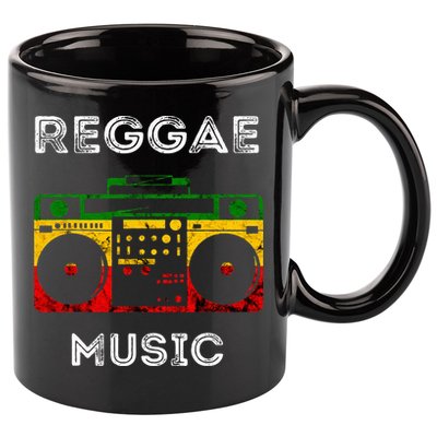 Reggae Music Musicbox Boombox Rastafari Roots Rasta Reggae 11oz C Handle Ceramic Mug