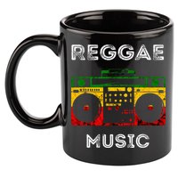Reggae Music Musicbox Boombox Rastafari Roots Rasta Reggae 11oz C Handle Ceramic Mug