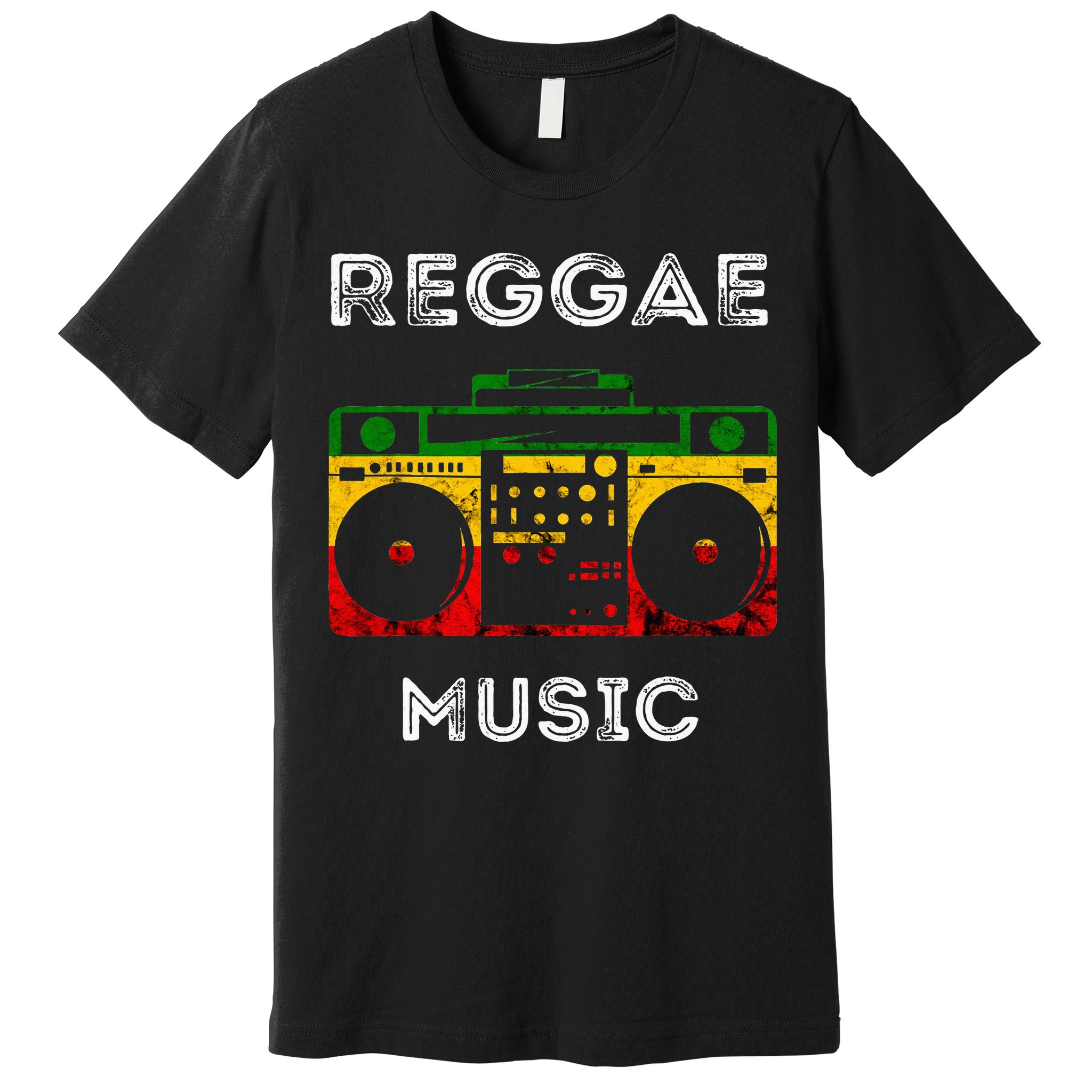 Reggae Music Musicbox Boombox Rastafari Roots Rasta Reggae Premium T-Shirt