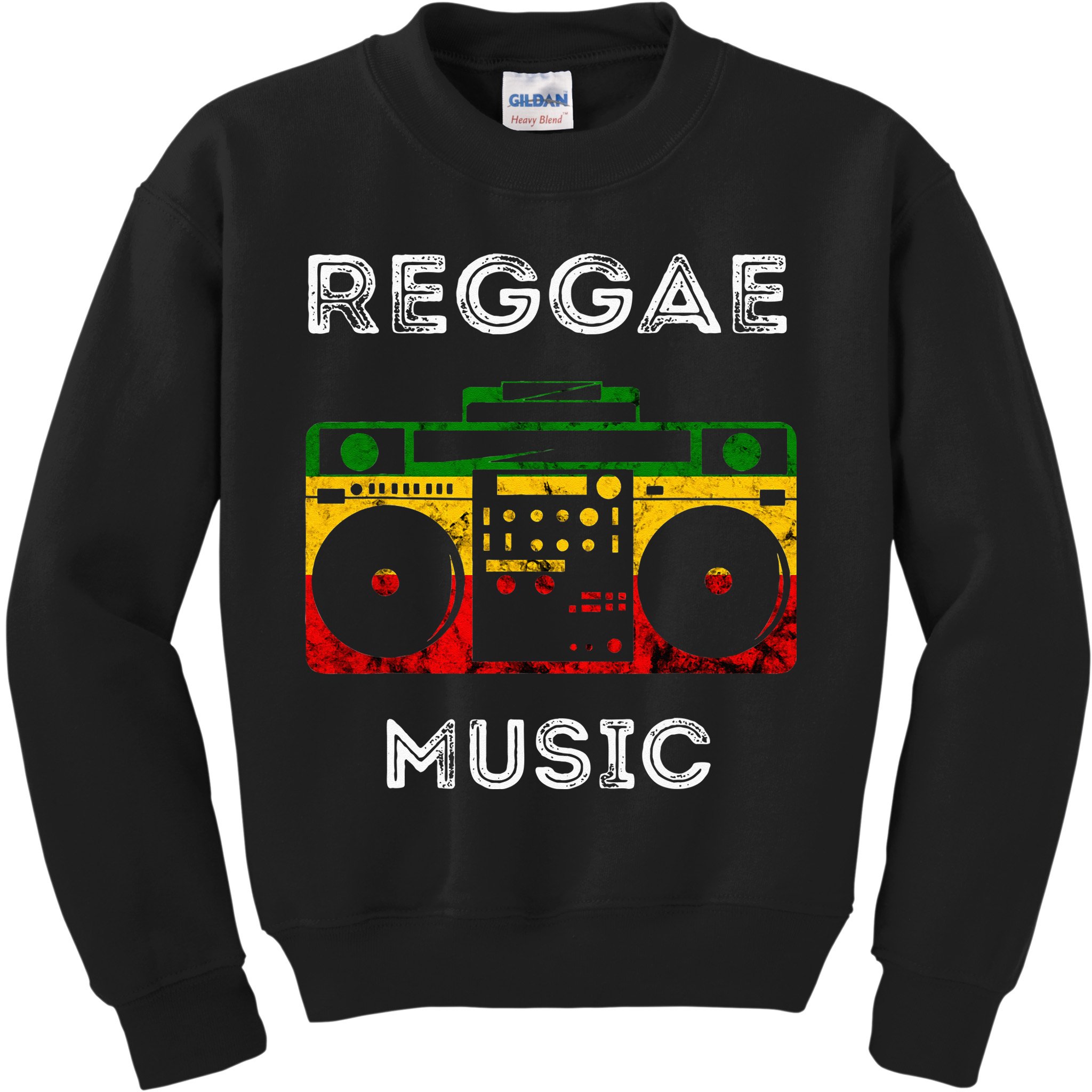 Reggae Music Musicbox Boombox Rastafari Roots Rasta Reggae Kids Sweatshirt
