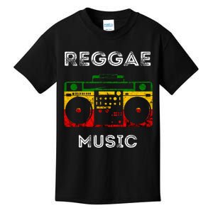 Reggae Music Musicbox Boombox Rastafari Roots Rasta Reggae Kids T-Shirt