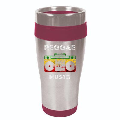 Reggae Music Musicbox Boombox Rastafari Roots Rasta Reggae 16oz Travel Tumbler