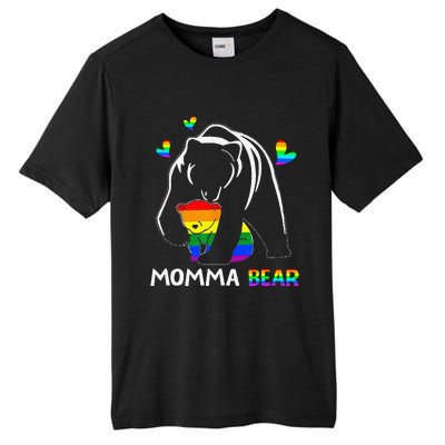 Rainbow Mamy Mama Bear Hug Love Support Parent Lgbt Pride Tall Fusion ChromaSoft Performance T-Shirt