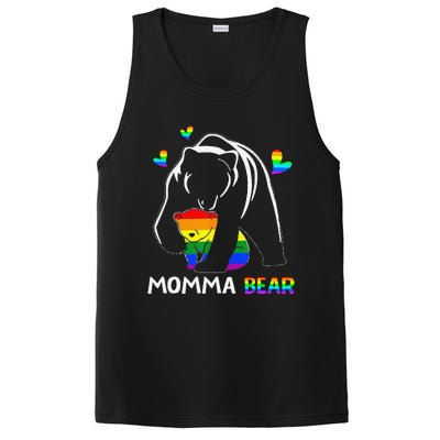 Rainbow Mamy Mama Bear Hug Love Support Parent Lgbt Pride PosiCharge Competitor Tank