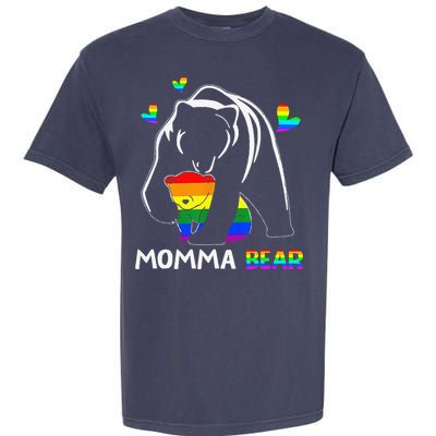 Rainbow Mamy Mama Bear Hug Love Support Parent Lgbt Pride Garment-Dyed Heavyweight T-Shirt