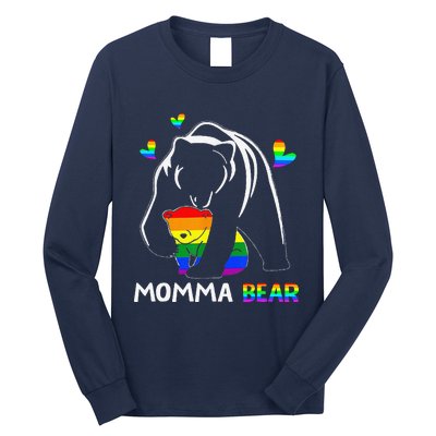 Rainbow Mamy Mama Bear Hug Love Support Parent Lgbt Pride Long Sleeve Shirt