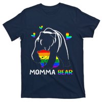 Rainbow Mamy Mama Bear Hug Love Support Parent Lgbt Pride T-Shirt