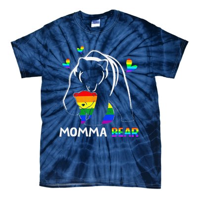 Rainbow Mamy Mama Bear Hug Love Support Parent Lgbt Pride Tie-Dye T-Shirt