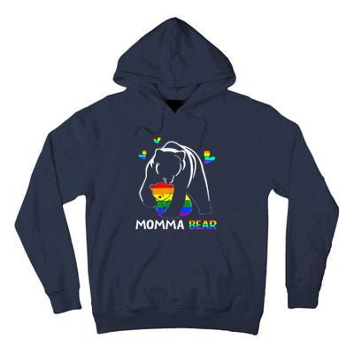 Rainbow Mamy Mama Bear Hug Love Support Parent Lgbt Pride Tall Hoodie