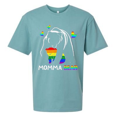 Rainbow Mamy Mama Bear Hug Love Support Parent Lgbt Pride Sueded Cloud Jersey T-Shirt