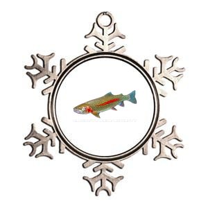 Rainbows Make Me Happy Trout Fishing Gift Metallic Star Ornament