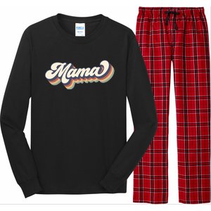 Retro Mama Mommy Gift For Mother's Day Long Sleeve Pajama Set