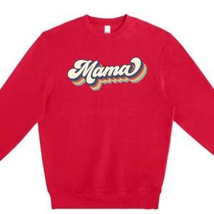 Retro Mama Mommy Gift For Mother's Day Premium Crewneck Sweatshirt