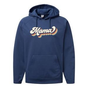 Retro Mama Mommy Gift For Mother's Day Performance Fleece Hoodie