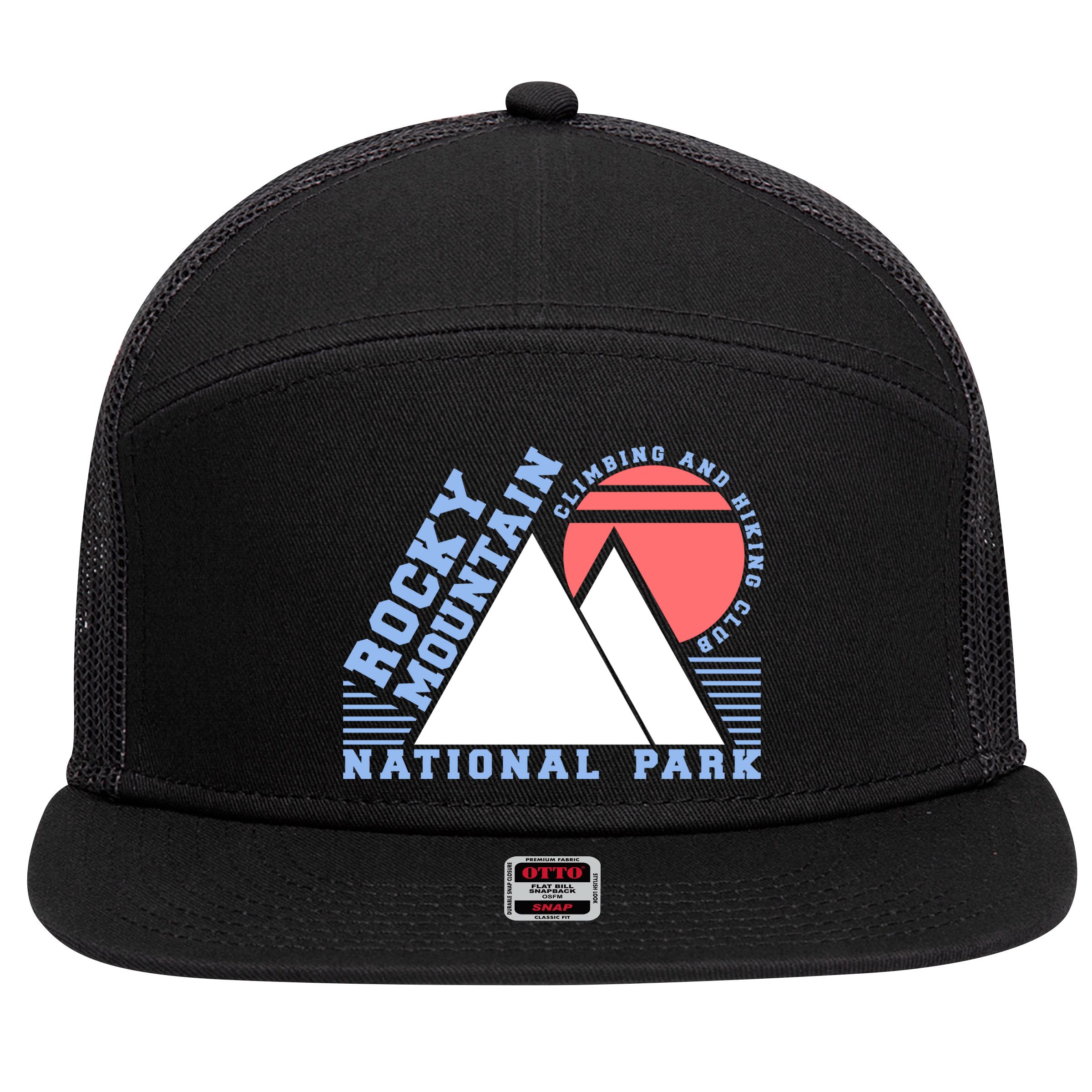 Rocky Mountain National Park 7 Panel Mesh Trucker Snapback Hat